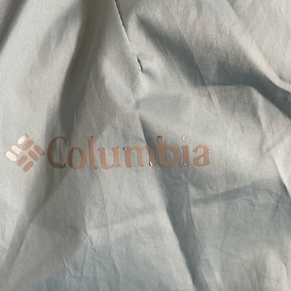 Columbia Blue Teal Black Mesh Windbreaker Zip Up Running Jacket Size Small - Picture 7 of 14